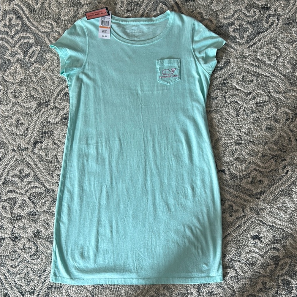 Vineyard Vines Tee Dress, Women’s size S, mint, NWT
